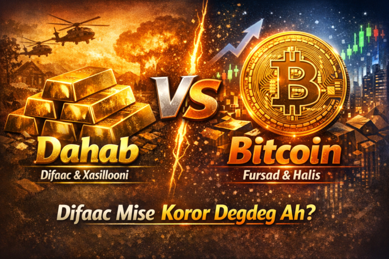 Dahab mise Bitcoin? Kee Ayaa Noqonaya “Mesha Nabad ah” Marka Suuqu Kacsan Yahay?