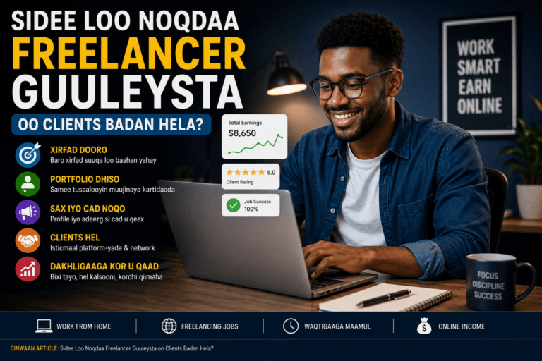 Sidee Loo Noqdaa Freelancer Guuleysta oo Clients Badan Hela?