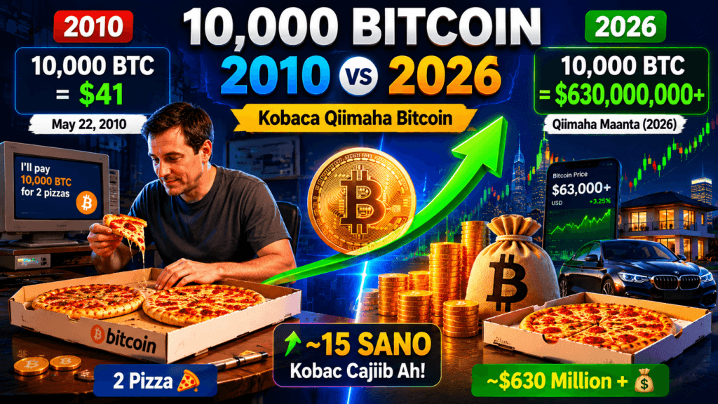Bitcoin Pizza Day Waa Maxay? Sheekada Ninkii 10,000 Bitcoin Ku Iibsaday Laba Pizza