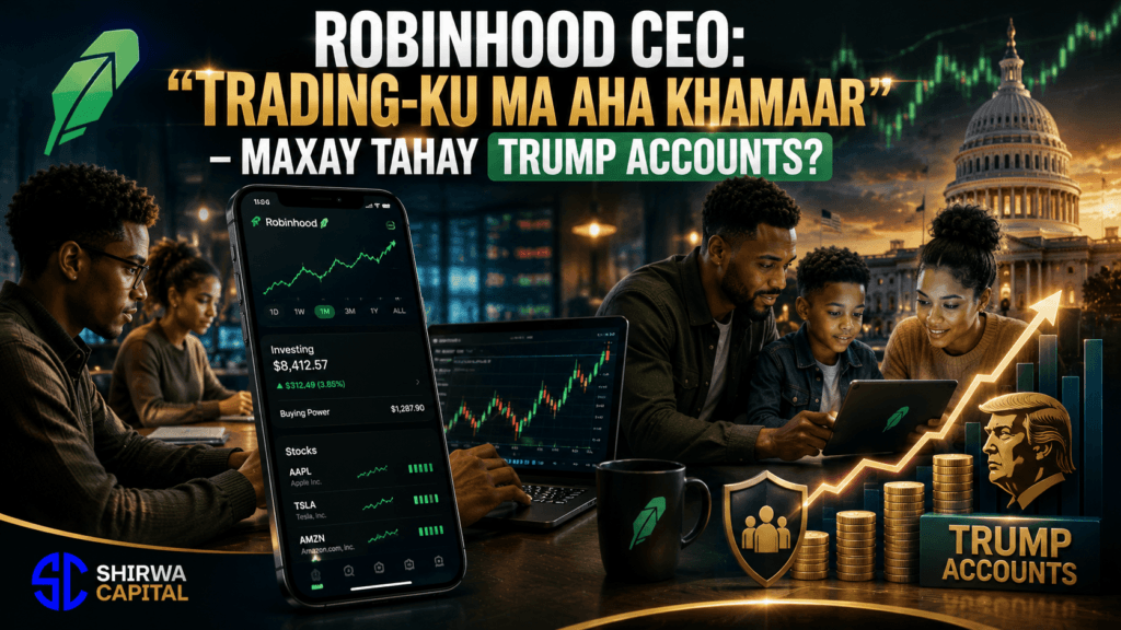 Robinhood CEO: "Trading-ku Ma Aha Khamaar" β Maxay Tahay Trump Accounts?