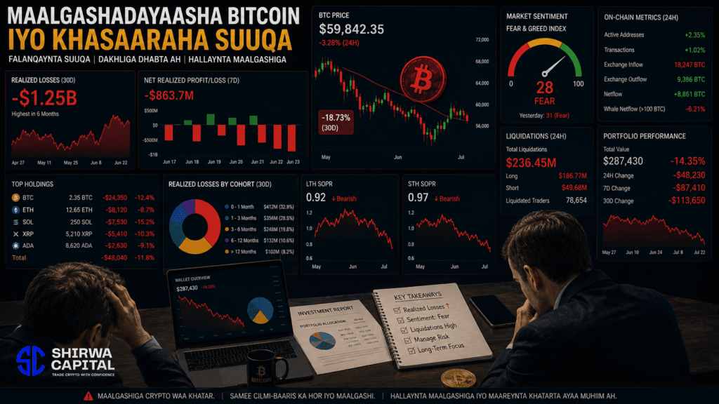 Bitcoin Oo Wajahaya Cadaadis Cusub: Maxay Tilmaamaha On-Chain Ka Sheegayaan Mustaqbalka Suuqa?