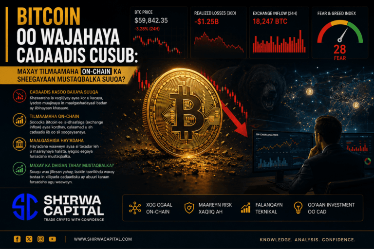 Bitcoin Oo Wajahaya Cadaadis Cusub: Maxay Tilmaamaha On-Chain Ka Sheegayaan Mustaqbalka Suuqa?