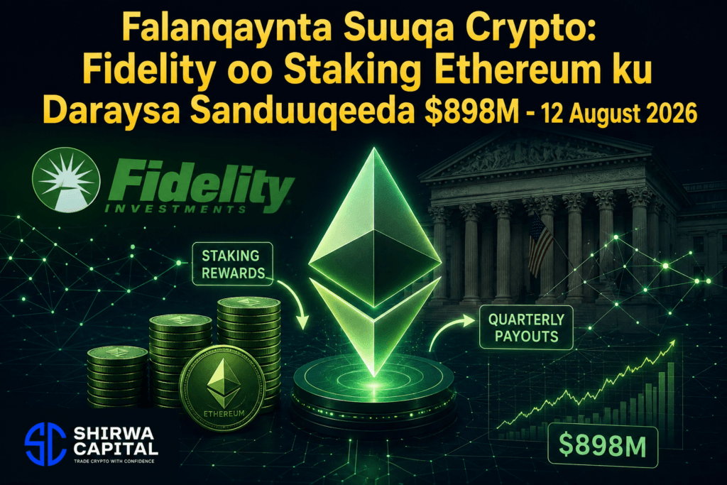 Falanqaynta Suuqa Crypto: Fidelity oo Staking Ethereum ku Daraysa Sanduuqeeda $898M - 12 August 2026
