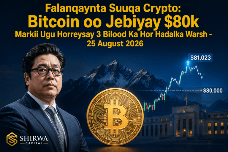 Falanqaynta Suuqa Crypto: Bitcoin oo Jebiyay $80k Markii Ugu Horreysay 3 Bilood Ka Hor Hadalka Warsh - 25 August 2026
