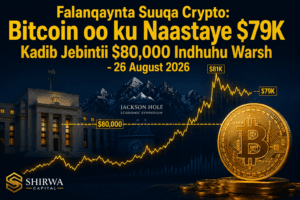 Falanqaynta Suuqa Crypto: Bitcoin oo ku Naastaye $79K Kadib Jebintii $80K Indhuhu Warsh - 26 August 2026