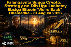 Falanqaynta Suuqa Crypto: Strategy oo Dib Ugu Laabatay Iibsiga Bitcoin"We're Back" Dhamadka - 31 August 2026