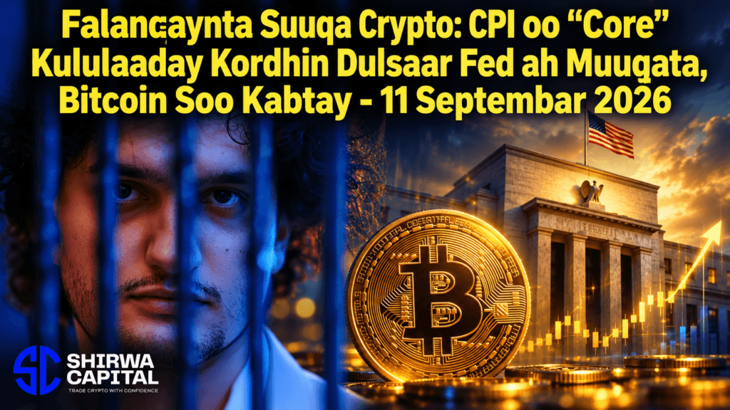Falanqaynta Suuqa Crypto: CPI oo "Core" Kululaaday Kordhin Dulsaar Fed ah Muuqata, Bitcoin Soo Kabtay - 11 Septembar 2026