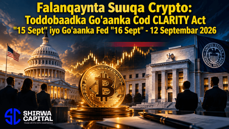 Falanqaynta Suuqa Crypto: Toddobaadka Go'aanka Cod CLARITY Act "15 Sept" iyo Go'aanka Fed "16 Sept"-12 Septembar 2026