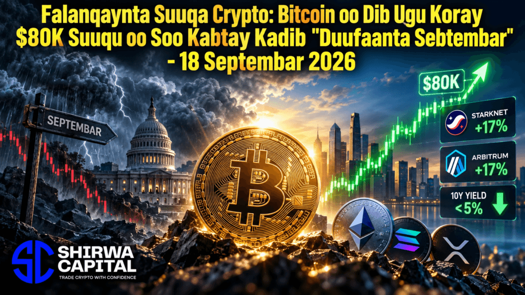 Falanqaynta Suuqa Crypto: Bitcoin oo Dib Ugu Koray $80K Suuqu oo Soo Kabtay Kadib "Duufaanta Sebtembar" - 18 Septembar 2026