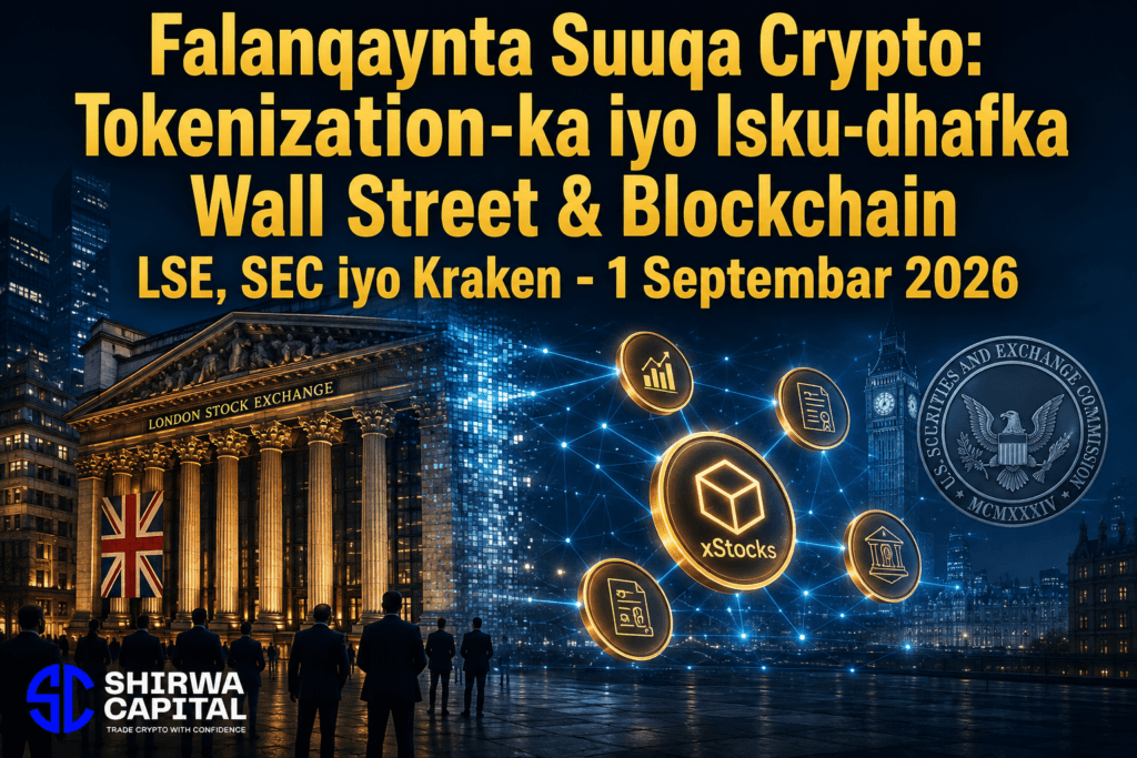 Falanqaynta Suuqa Crypto: Tokenization iyo Isku-dhafka Wall Street & Blockchain LSE, SEC iyo Kraken - 1 Septembar 2026