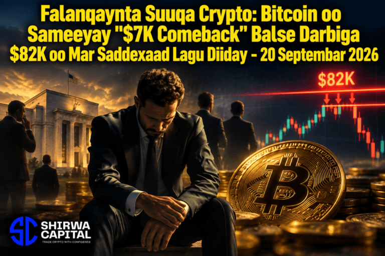Falanqaynta Suuqa Crypto: Bitcoin oo Sameeyay "$7K Comeback" Balse Darbiga $82K oo Mar Saddexaad Lagu Diiday - 20 Septembar 2026