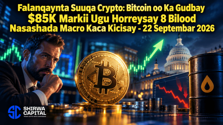 Falanqaynta Suuqa Crypto: Bitcoin oo Ka Gudbay $85K Markii Ugu Horreysay 8 Bilood Nasashada Macro Kaca Kicisay - 22 Septembar 2026