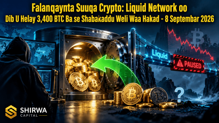 Falanqaynta Suuqa Crypto: Liquid Network oo Dib U Helay 3,400 BTC Balse Shabakaddu Weli Waa Hakad - 8 Septembar 2026