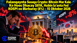 Falanqaynta Suuqa Crypto: Bitcoin Mar Kale Ka Hoos Dhacay $81K, Hubin la'anta Fed KOSPI oo Burburay (8%) – 15 Oktober 2026