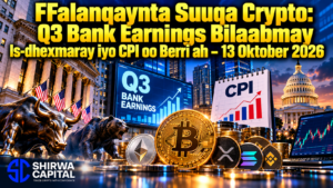 Falanqaynta Suuqa Crypto: Q3 Bank Earnings Bilaabmay Is-dhexmaray iyo CPI oo Berri ah – 13 Oktober 2026