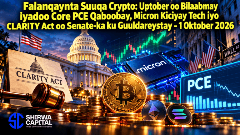 Falanqaynta Suuqa Crypto: Uptober oo Bilaabmay iyadoo Core PCE Qaboobay, Micron Kiciyay Tech iyo CLARITY Act oo Senate-ka ku Guuldareystay β 1 Oktober 2026