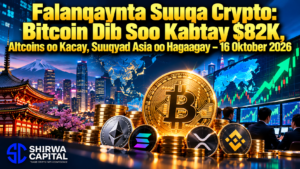 Falanqaynta Suuqa Crypto: Bitcoin Dib Soo Kabtay $82K, Altcoins oo Kacay, Suuqyad Asia oo Hagaagay – 16 Oktober 2026